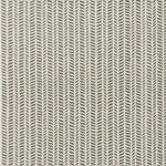 Fabric in a painterly herringbone print in green and brown on a cream field.
