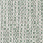 Fabric in a painterly herringbone print in green and brown on a light gray field.