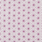 Fabric with an embroidered floral lattice print in maroon on a cream field.