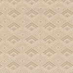 Broadloom carpet with diamond motif in cream with taupe.