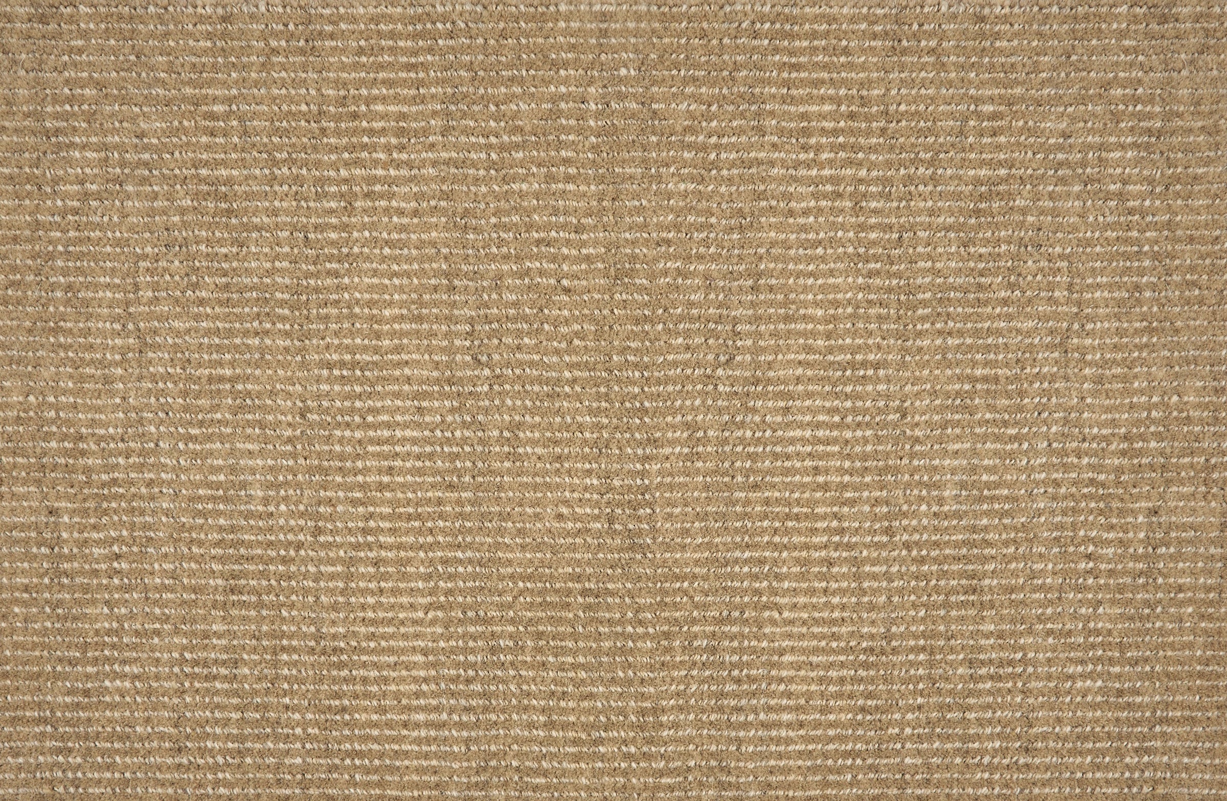 Broadloom carpet in subtle stripe in tan.
