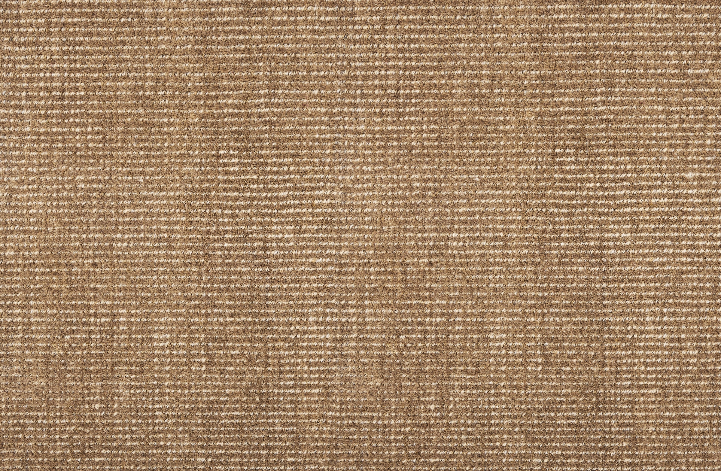 Broadloom carpet in subtle stripe in warm brown.
