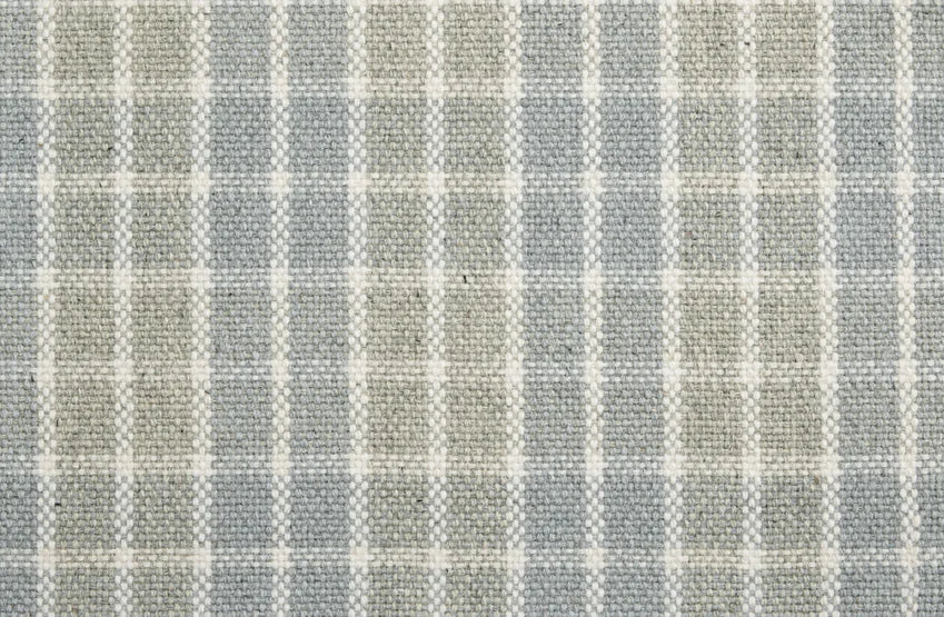 Broadloom carpet swatch in a checkered pattern in a blue design