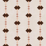 Stripe in a stacked diamond design in pink with dark brown accents.