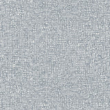 Detail of fabric in a textural wicker pattern in mottled gray on a white field.