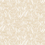Abstract leaf pattern in white on a pale yellow watercolor field.