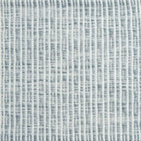 Flatweave rug in a solid and dashed stripe in cream on strié grey field