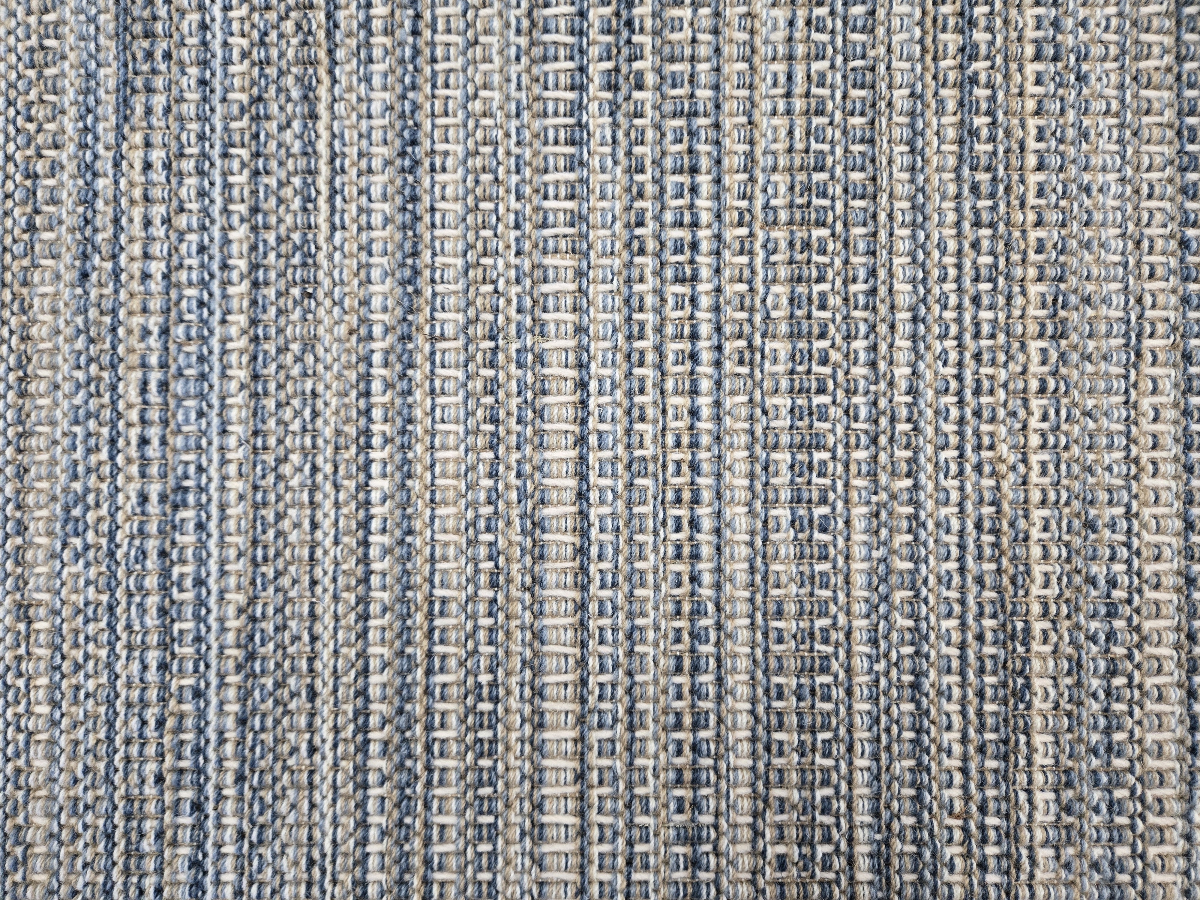 Berlin textural rug design in dark blue and grey and cream