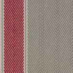 Striped herringbone in grey and red 