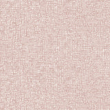 Detail of fabric in a textural wicker pattern in blush pink on a white field. 