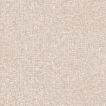 Detail of wallpaper in a textural wicker pattern in muted blush pink on a white field.