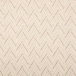 Broadloom carpet in a herringbone pattern in cream with taupe accents.