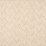 Broadloom carpet in a herringbone pattern in cream with beige accents.