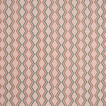 Textile pattern with a pink and green zigzag design on a beige background