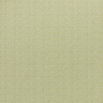 printed linen fabric in a detailed geometric pattern in white on a chartreuse field.