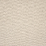 Broadloom carpet in a herringbone pattern in beige.