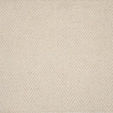 Broadloom carpet in a herringbone pattern in beige.