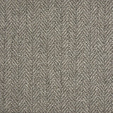 Broadloom carpet in a herringbone pattern in heather grey-brown.