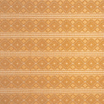 Patterned fabric with geometric design in yellow and cream tones