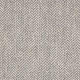Broadloom carpet with a subtle herringbone pattern in slate blue