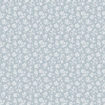 Pattern of small white flowers on a light blue background