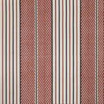 Broadloom carpet swatch in a herringbone striped pattern in a red black design