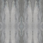 Detail of wallpaper in a watercolor textural print in shades of gray.