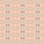 Wallpaper detail in a repeating ink blot print in shades of purple.