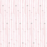 Detail of wallpaper in a painterly stripe print in light pink on a white field.