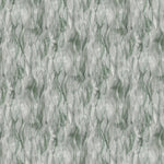 Wallpaper detail in a layered squiggle watercolor pattern in shades of muted teal. 