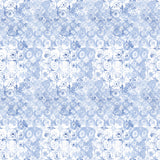 Floral pattern with blue and white flowers