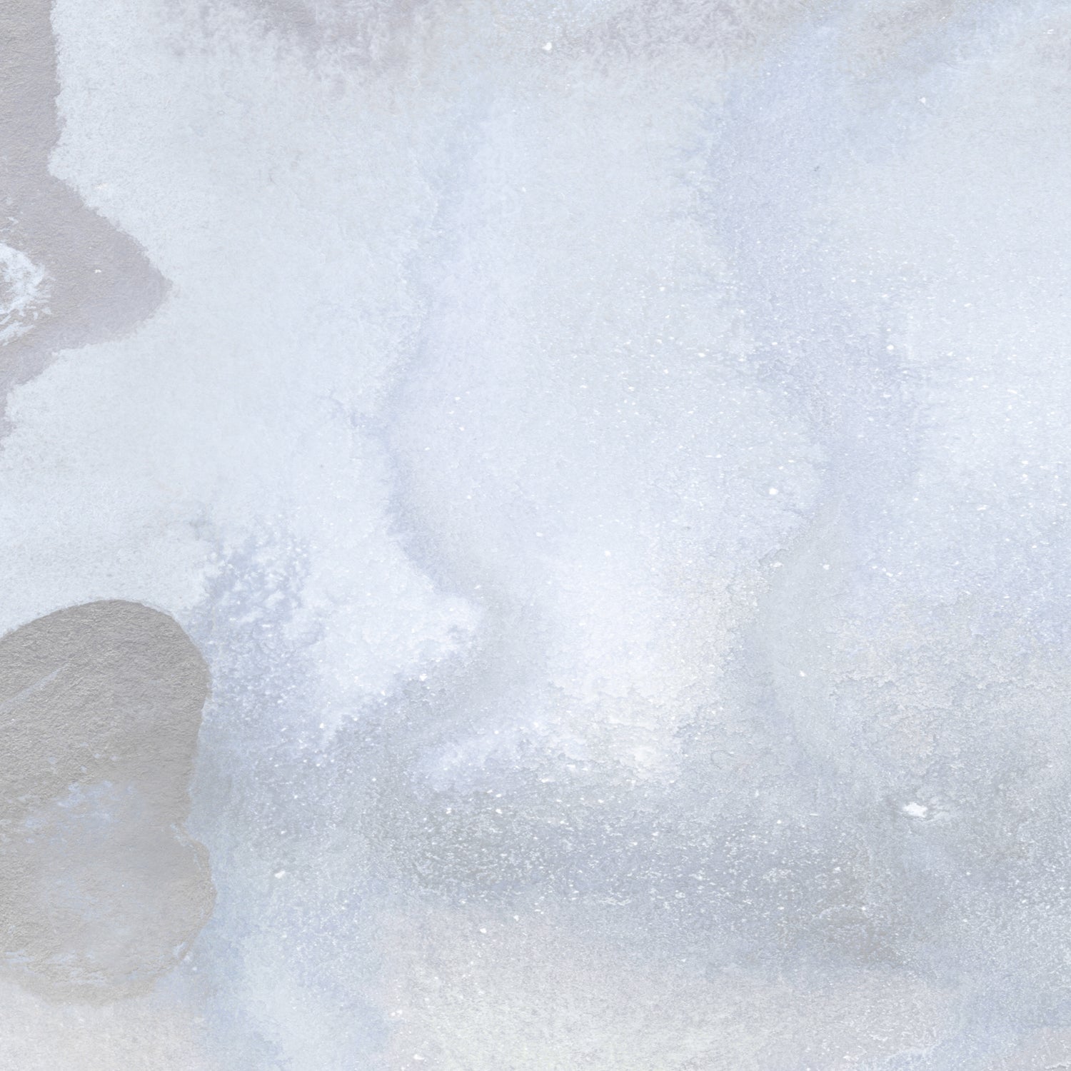 Mural wallpaper detail in an abstract textural watercolor design in pale grey blue. 