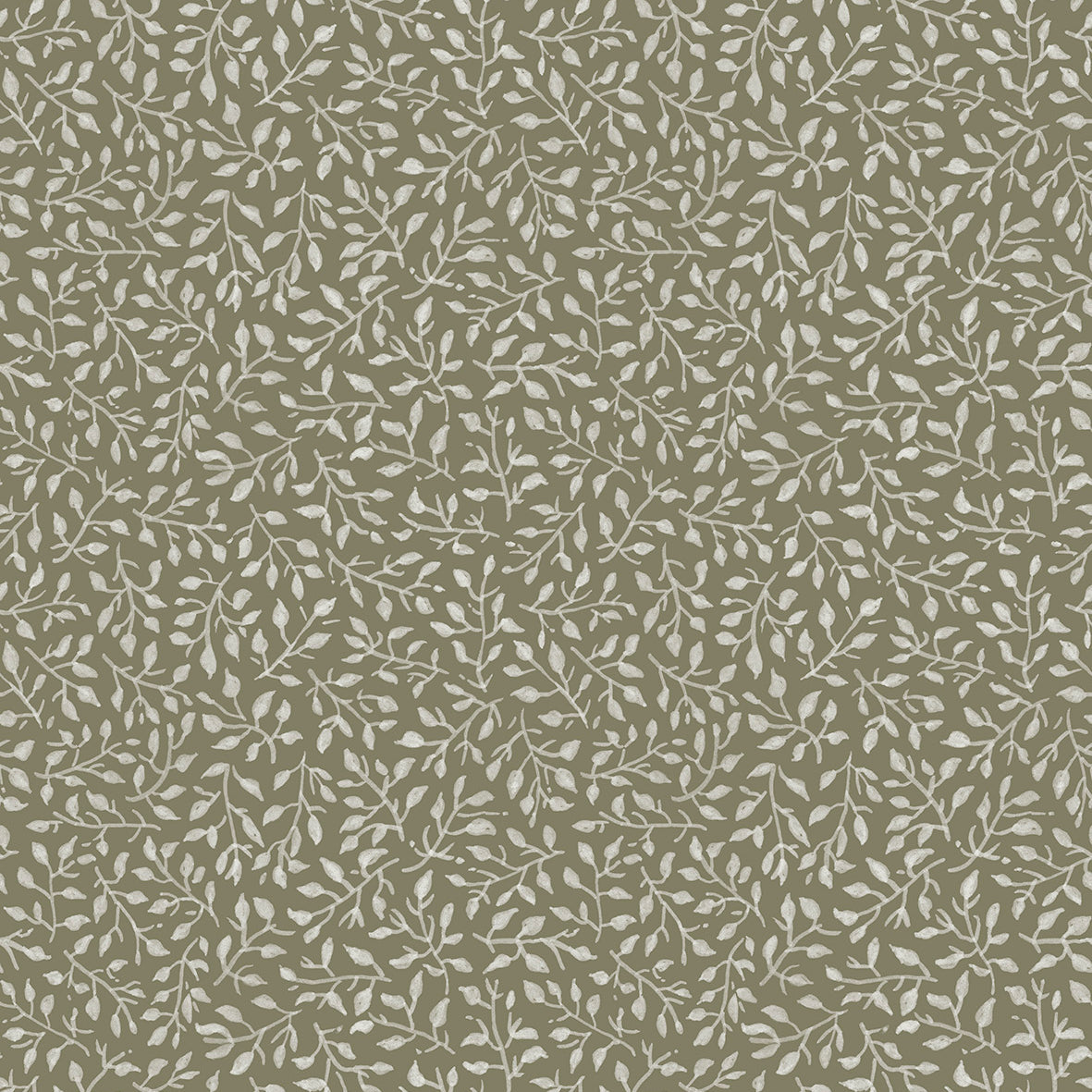 Pattern of small leaves on a green background