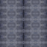 Detail of wallpaper in a repeating ink blot print in navy on a charcoal field.