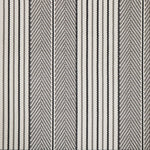 Broadloom carpet swatch in a herringbone striped pattern in a light grey black design