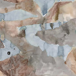 Wallpaper with abstract watercolor design in brown and blue