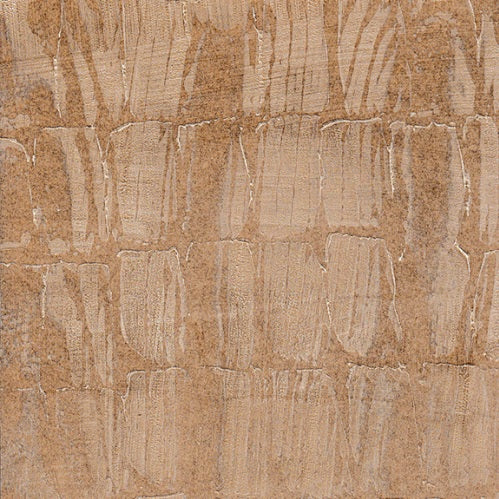 Detail of wallpaper in an abstract texutral print in shades of brown.