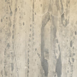 Detail of wallpaper in a textural paint splatter print in shades of gray and cream.