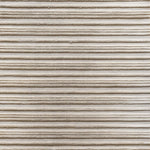 Textured carpet with horizontal loop and raised cut pile stripes in ivory.