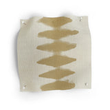 Textile sample with geometric pattern on a white background