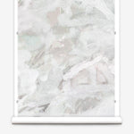 Wallpaper roll  with a leaf  pattern on a white background