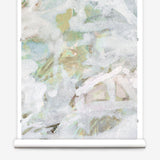Wallpaper roll with a floral pattern on a white background