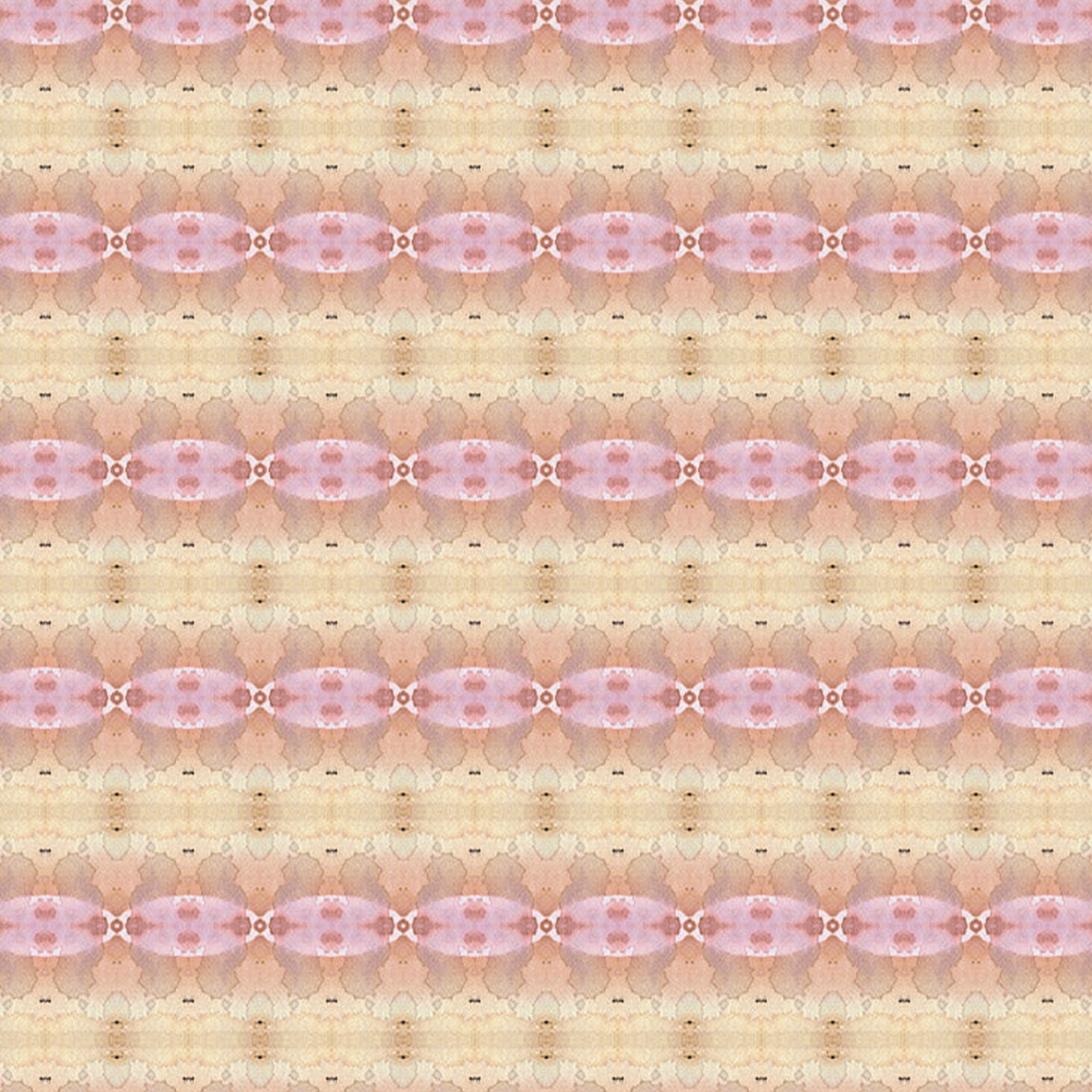 Detail of wallpaper in a gridded paint splatter print in shades of pink, orange, yellow and white.