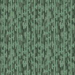 Scaled-out view of wallpaper in an overlapping curvilinear stripe in shades of green.