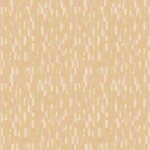 Scaled-out view of fabric in an overlapping curvilinear stripe in shades of pink and yellow.