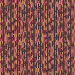 Scaled-out view of wallpaper in an overlapping curvilinear stripe in shades of pink, orange and brown.