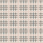 Detail of fabric in a squiggly check pattern in pink, blue and brown on a light blue field.