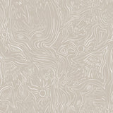 Detail of wallpaper in a playful abstract sun print in white on a cream field.