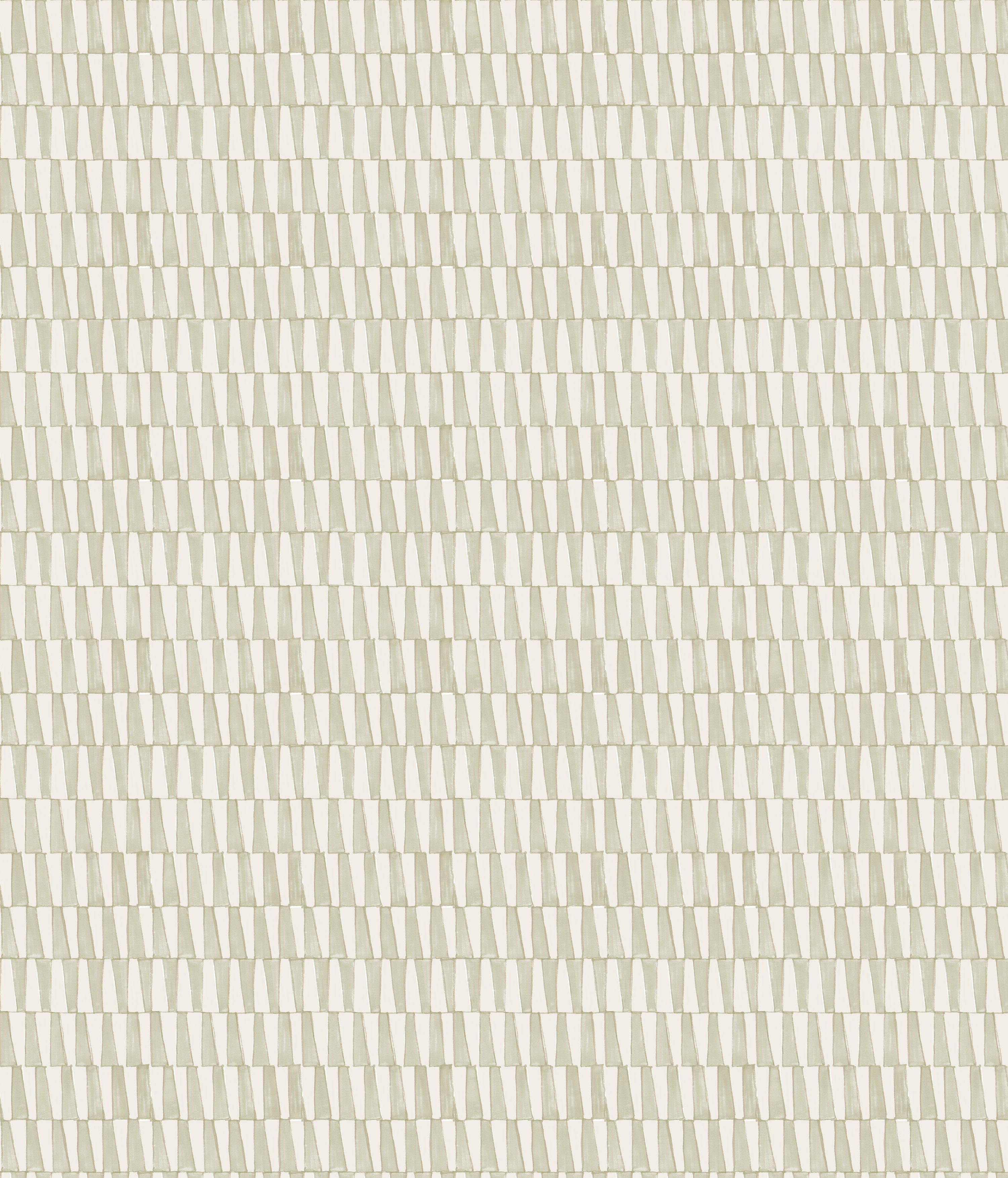 Detail of fabric in a playful triangular stripe print in gray and cream.