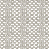 Detail of wallpaper in a geometric grid print in gray on a white field.